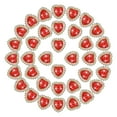 thumbnail image 1 of 16mm Heart Sew on Rhinestones, 60 Pcs Rhinestone Sequin Embellishments Crystal Glass Metal Base for Bedazzling, Bright Red, 1 of 7