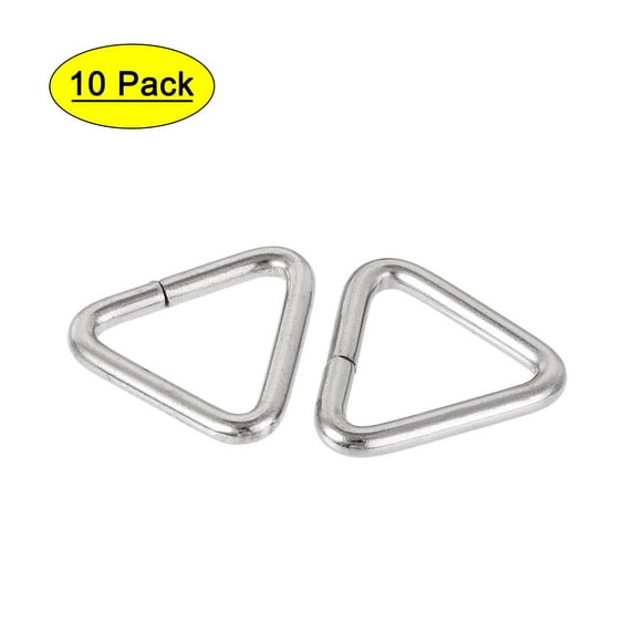Uxcell 16mm Inner Width Metal Triangle Ring Buckle 10 Pack