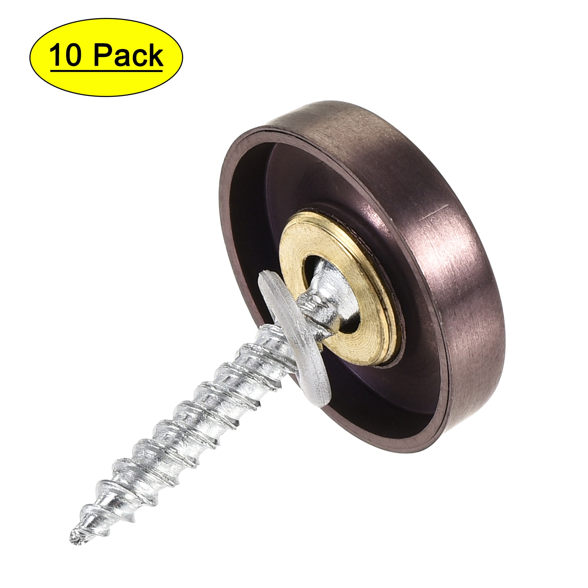 Uxcell 12pcs Mirror Screws - 12mm Decorative Cap, Gold Tone 304 Stainless Steel, With Rubber & Metal Washers
