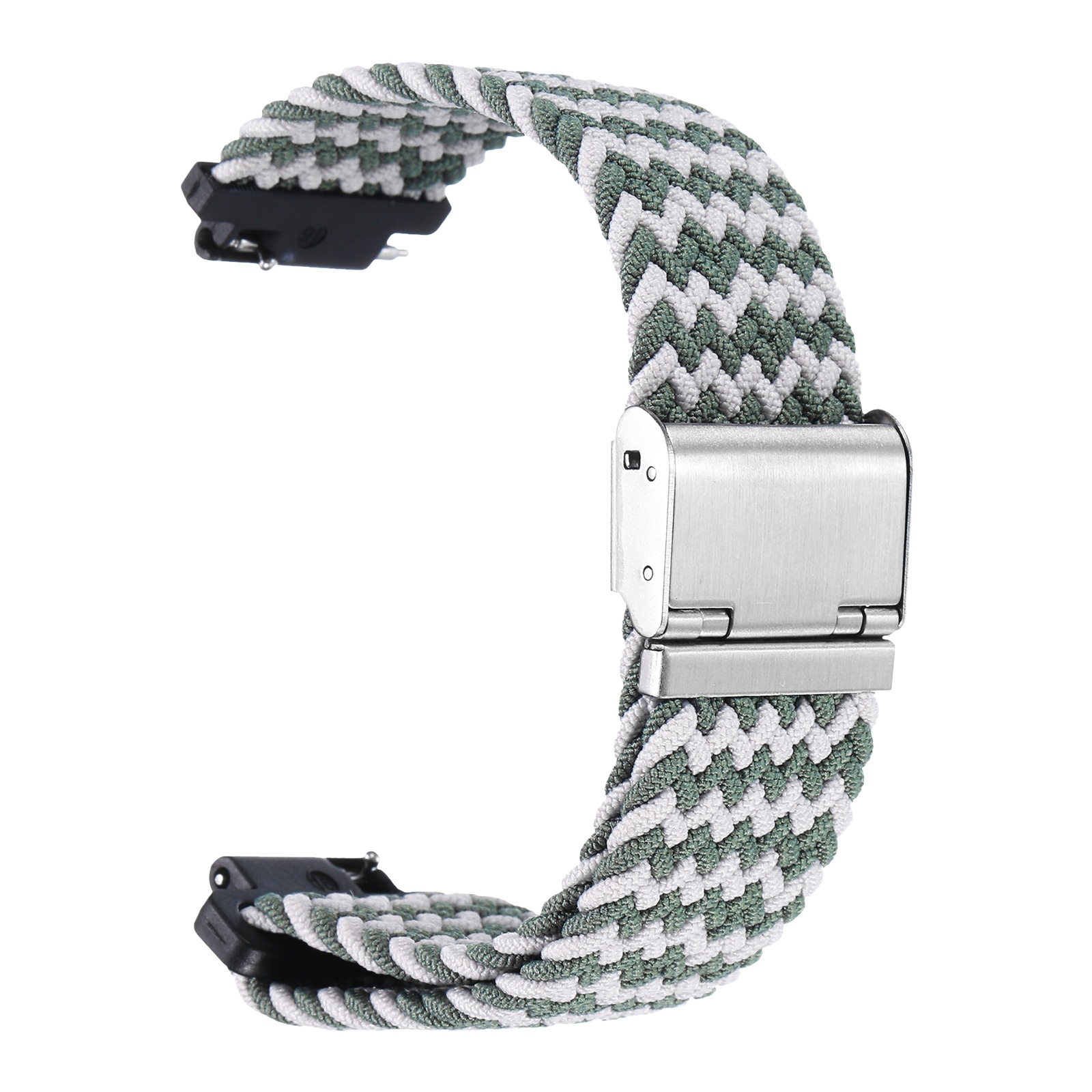Uxcell 16mm Nylon Braided Watch Bands with Stainless Steel Buckle, Gray Green