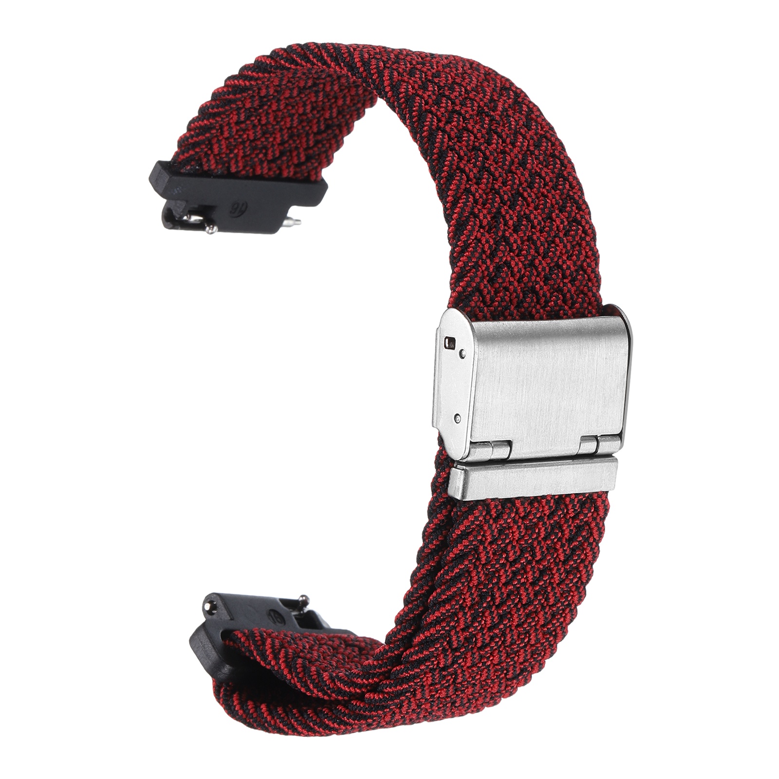 Uxcell 16mm Nylon Braided Watch Bands with Stainless Steel Buckle, Dark Red