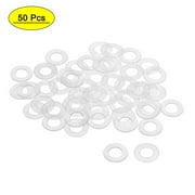 Uxcell 16mm O.D. 0.9mm Thick Nylon Flat Washers for M8 Screw Bolt, 50 Count