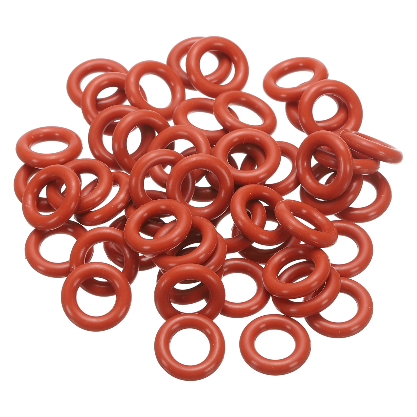 Set 5 O-ring In Silicone VMQ Rosso - Guarnizione 85x65x10mm, Resistente Da -35°C A +200°C