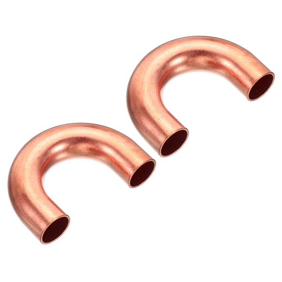 Uxcell 16mm OD 64x44mm Elbow Copper Pipe Fitting 180 Degree U Shape Welding Sweat Solder Connection 2 Pack