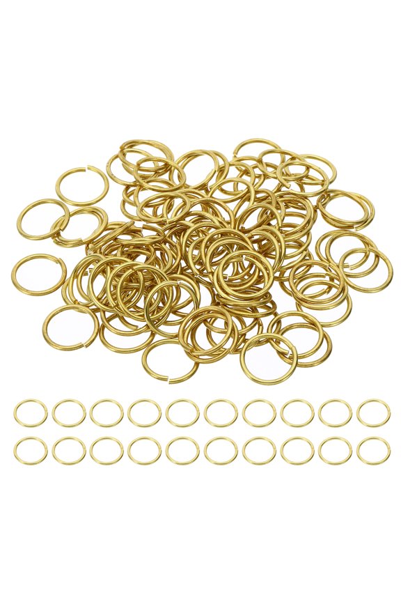 16mm Open Jump Rings, 100Pcs Solid Copper Round Ring Charm Loops Connectors, Copper