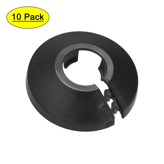 Uxcell 16mm PP Radiator Escutcheon Water Pipe Cover Decoration Black 10 Pack
