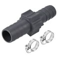 thumbnail image 1 of Uxcell 16mm to 15mm Straight Coupler Adapter with 13-19mm Clamps Barb Hose Fitting 1 Set, 1 of 5