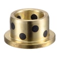 thumbnail image 1 of Uxcell 16mm x 22mm x 15mm Flanged Sleeve Bearings Wrapped Oilless Bushings Brass, 1 of 5
