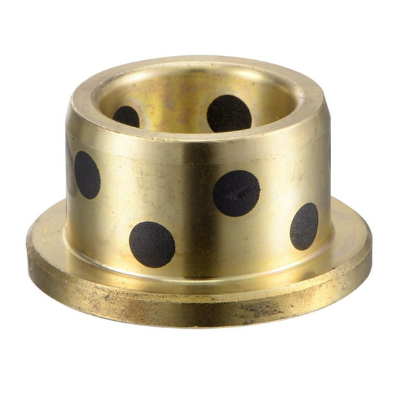 Uxcell 16mm x 22mm x 15mm Flanged Sleeve Bearings Wrapped Oilless Bushings Brass