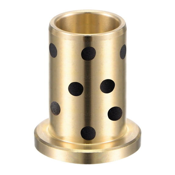Uxcell 16mm x 22mm x 35mm Flanged Sleeve Bearings Wrapped Oilless Bushings Brass