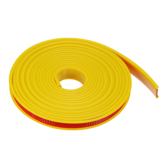 Uxcell 16mm x 5000mm Flexible TPE Self Adhesive U-Shape Veneer Edging Edge Banding Yellow