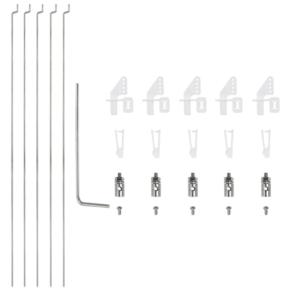 Uxcell 16pcs 1.2x200mmZ Push Rods Parts Nylon Control Horns for RC Airplane Plane Helicopter Model