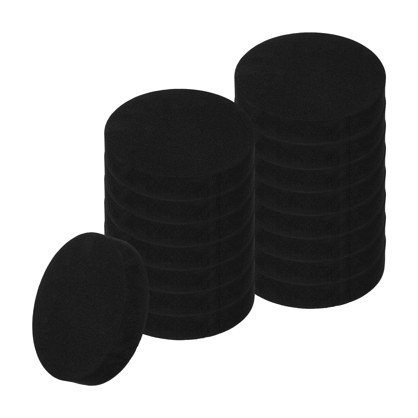 Uxcell 16pcs Anti Vibration Pads for Washing Machine, 3.94'' x 3/4'' Washer Dryer Pedestals Non-Slip and Silent Vibration Isolation Pads Black EVA Support Feet Mat, Round