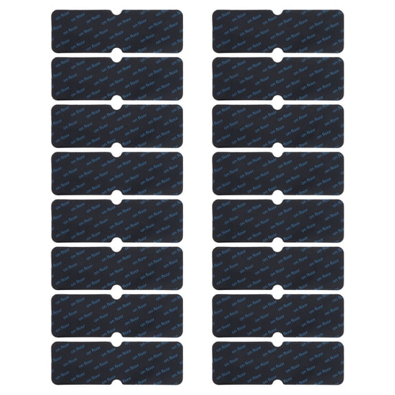 Uxcell 16pcs Rug Non-Slip Grippers Double Concave Reusable Rug Tape for Floor Black
