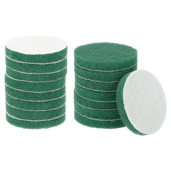 Uxcell 16pcs Scrubber Scouring Pads 180 Grits 3 Inch Drill Power Brush, Green