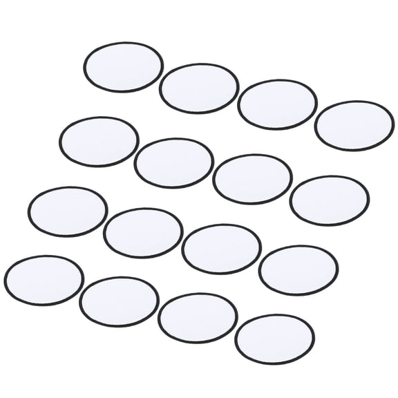 Uxcell 16pcs Sublimation Patch Blank 8cm/3.15" Fabric Iron-on Blank Heat Transfer Repair Patch DIY Crafts White