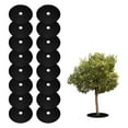 thumbnail image 1 of Uxcell 16pcs Tree Mulch Ring 16.5 Inch Non-Woven Round Tree Protector Weed Barrier Mat Plant Cover Rings for Weed Grass Control Root Protection, Black, 1 of 7
