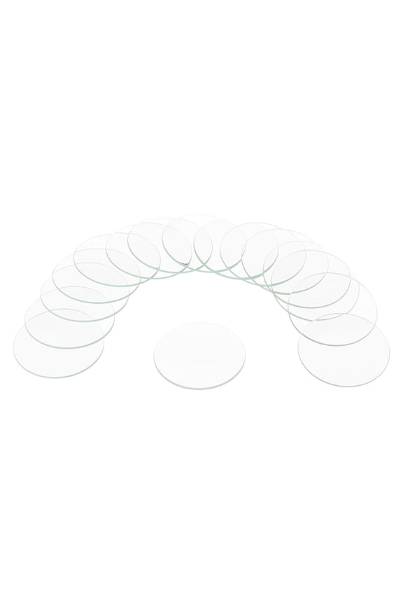 16pcs Watch Crystal Glass Lens, 45mm Single Dome Round Glasses Replacement Parts for Watchmaker Repair, Clear