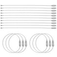 thumbnail image 1 of Uxcell 16pcs Wire Keychain Cable 6" Plastic Coated 1.5mm Stainless Steel Key Ring Cable Loop Rings Transparent, 1 of 7