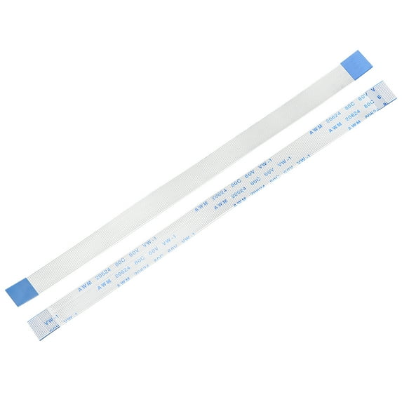 Uxcell 16pins Flexible Flat Cable FPC FFC A Type Ribbon Cable PE White 10Pcs