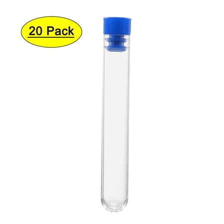 Uxcell 16x100mm Polystyrene Round Bottom Centrifuge Test Tubes Blue 20 Pack