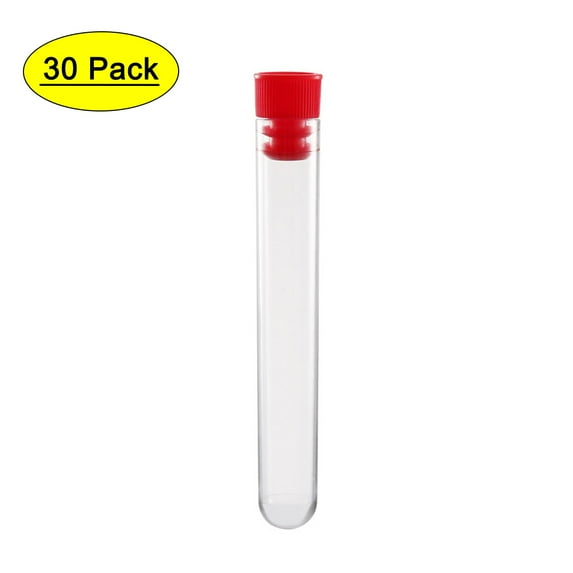 Uxcell 16x100mm Polystyrene Round Bottom Centrifuge Test Tubes Red 30 Pack