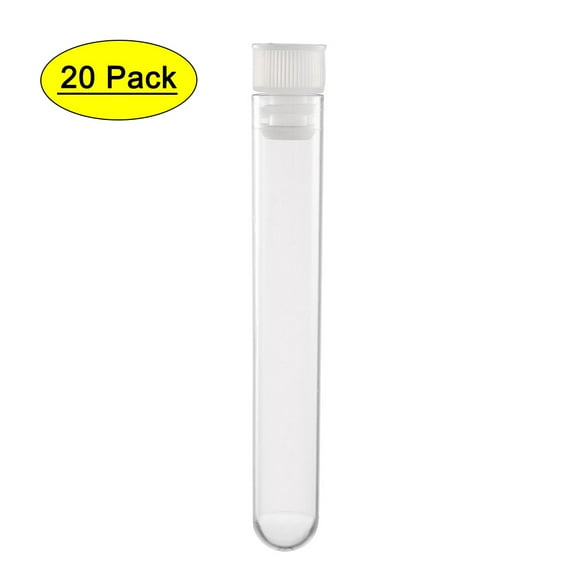 Uxcell 16x100mm Polystyrene Round Bottom Centrifuge Test Tubes White 20 Pack