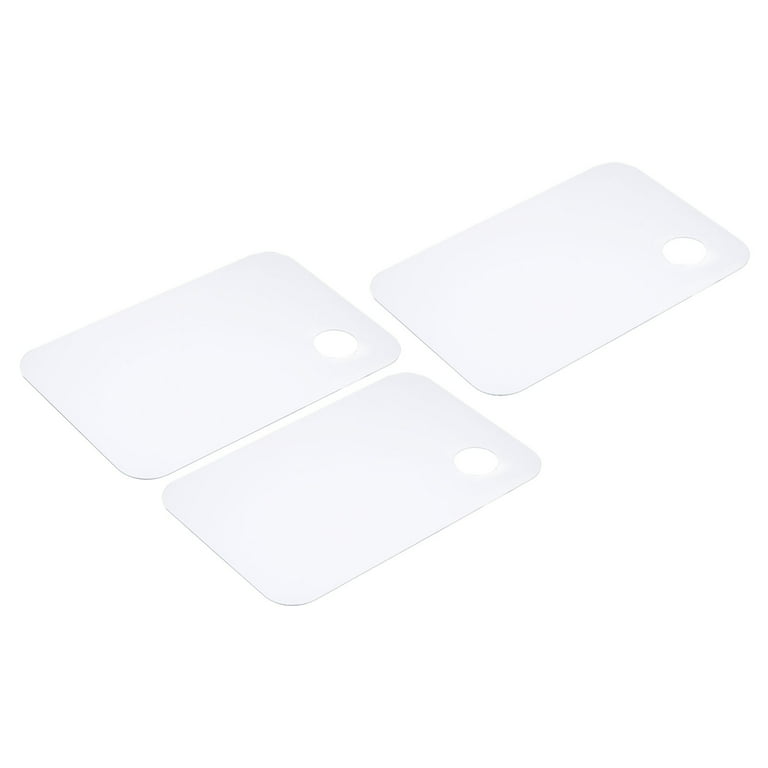 Uxcell 16x12x0.08 Rectangle Acrylic Paint Pallet Paint Tray Palette  Painting with Thumb Hole Clear 3 Pack 