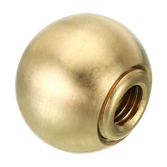 Uxcell 0.69" Ball Lamp Finials Caps 1 Set Solid Brass Lamp Shade Harp Top Decoration Screw Cap Nuts for Table Floor Lamps