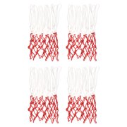 Uxcell 17.7" 5.5mm PP Basketball Hoop Rim Net Replacement for Indoor Outdoor, White Red 4 Pack