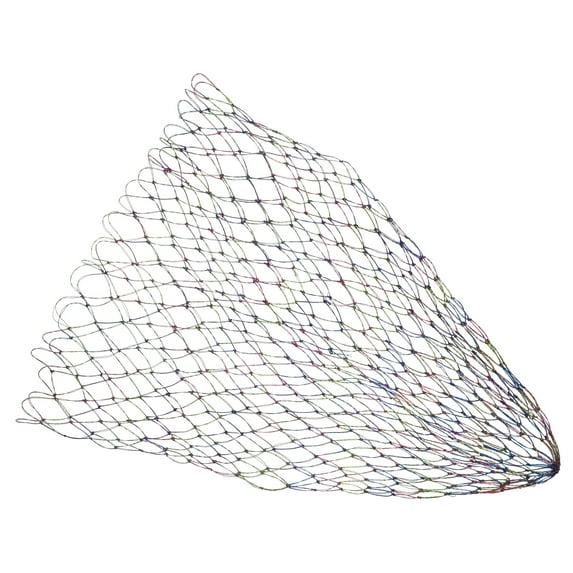 Uxcell 17.7" PE Foldable Landing Net Fishing Net Replacement 1.18" Mesh Multicolor