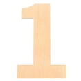 thumbnail image 1 of Uxcell 17 Large Blank Wooden Number 1 Shape Cutout Unfinished Wood Number Sign, 1 of 6