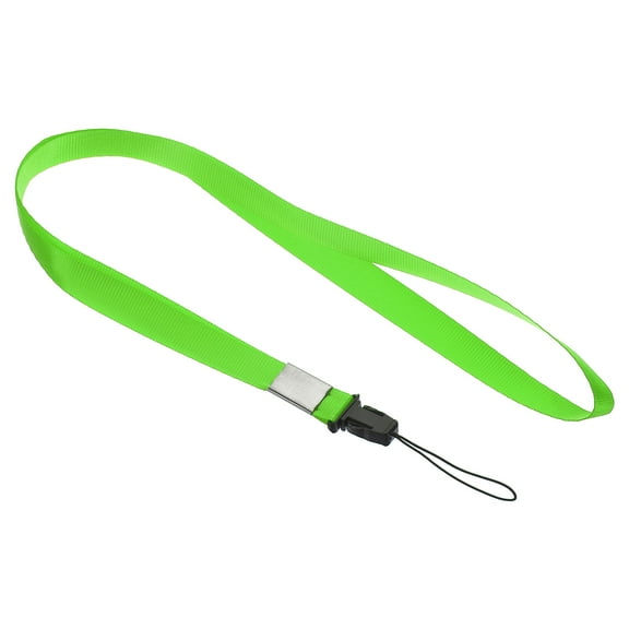 Uxcell 17" Neck Lanyards 0.6" Width Detachable Strap Lanyard for ID Badge Keys Fluorescent Green 10 Pack