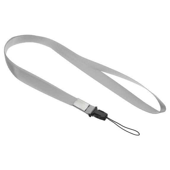 Uxcell 17" Neck Lanyards 0.6" Width Detachable Strap Lanyard for ID Badge Keys Grey 20 Pack