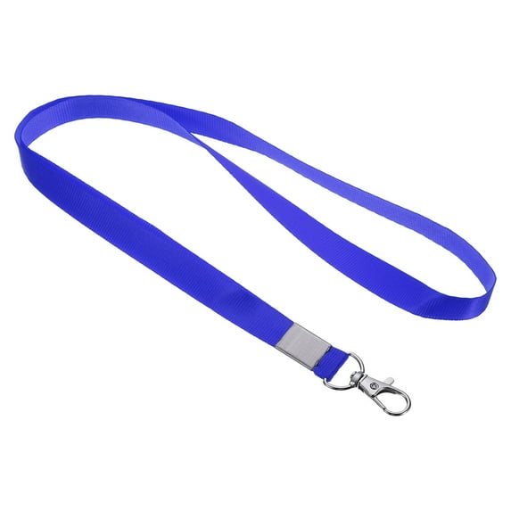 Uxcell 17" x 0.6" Neck Lanyards with Swivel Hook Clip for ID Badge Keys Blue 50 Pack