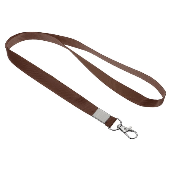 Uxcell 17" x 0.6" Neck Lanyards with Swivel Hook Clip for ID Badge Keys Brown 50 Pack
