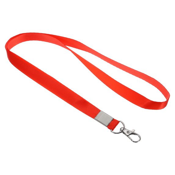 Uxcell 17" x 0.6" Neck Lanyards with Swivel Hook Clip for ID Badge Keys Red 50 Pack
