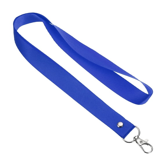 Uxcell 17" x 0.8" Neck Lanyards with Swivel Hook Clip for ID Badge Keys Blue 5 Pack