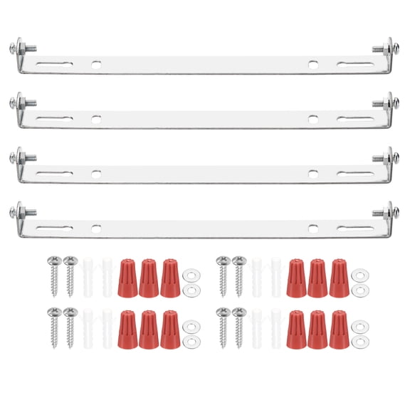 Uxcell 170mm (6.69") Universal Light Fixture Mounting Bracket Kit, Light Crossbar Round Ceiling Plate with Screw 4 Set