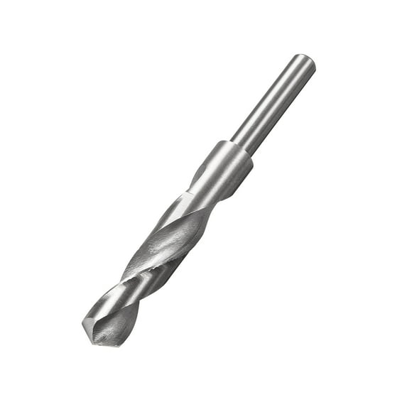Uxcell 17mm Dia 1/2" Straight Shank High Speed Steel HSS Reduced Shank Drill Bit