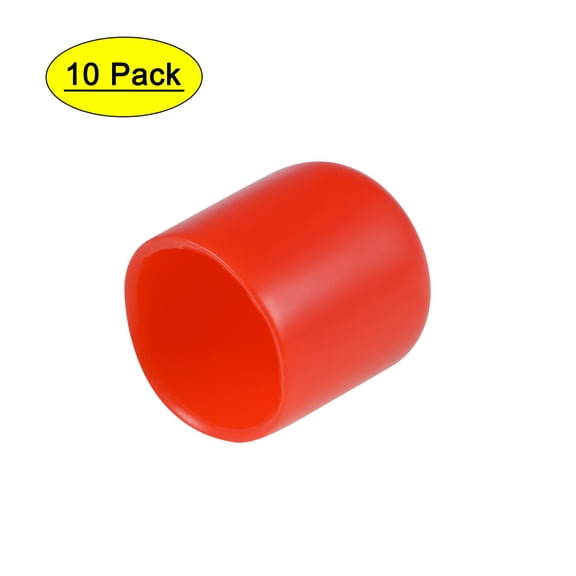 Uxcell 17mm ID Red Screw Thread Protectors Vinyl End Caps 10 Pack