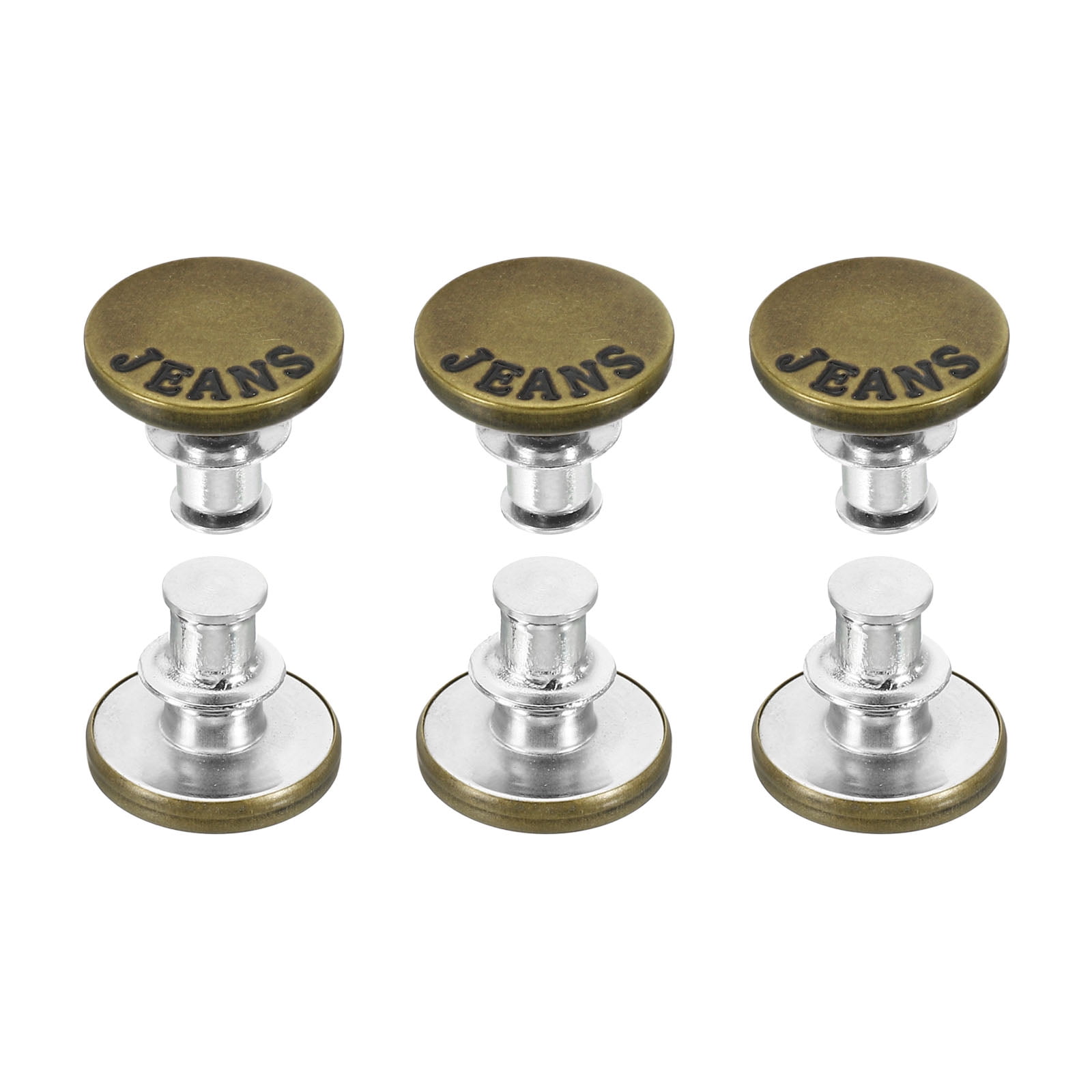 Uxcell 17mm Jeans Button Adjustable Waist Extender Buckle No Sew