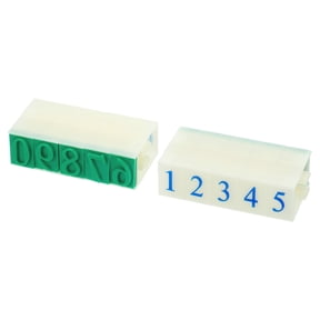 Uxcell 17mm Plastic 9 Digits Font Size 1 Numeral 0-9 Detachable Number Stamp Set