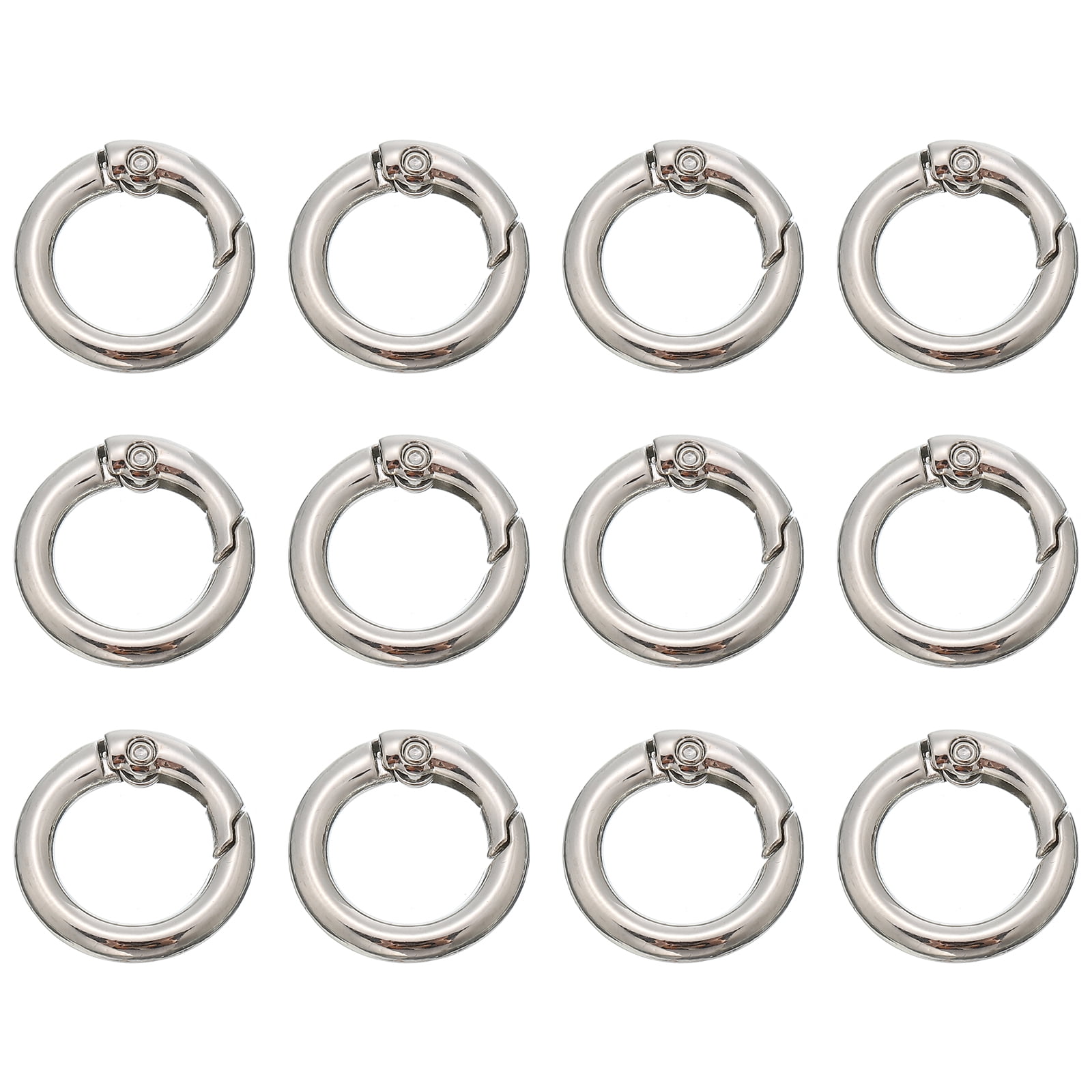 Uxcell 17mm Spring O Ring Round Snap Clip, Circle Trigger Keyrings ...