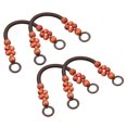 thumbnail image 1 of Uxcell 18.1" Wooden Beaded Bag Handles Purse Strap Handle for Purse Making, 4Pack Red Brown, 1 of 6