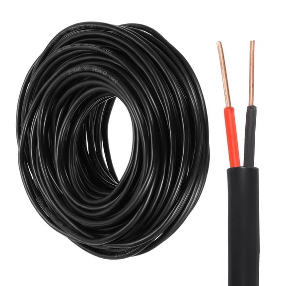 Uxcell 18/2 Sprinkler Wire, 100ft 18 Gauge 2 Conductor Solid Irrigation Wire, Polyvinyl Chloride Jacket Sprinkler Cable for Underground Irrigation System, Field Central Control System, Thermostat