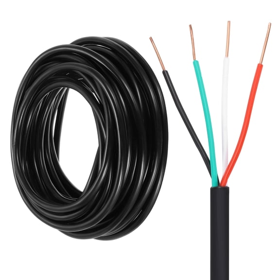 Uxcell 18/4 Sprinkler Wire, 30ft 18 Gauge 4 Conductor Solid Irrigation Wire, Polyvinyl Chloride Jacket Sprinkler Cable for Underground Irrigation System, Field Central Control System, Thermostat