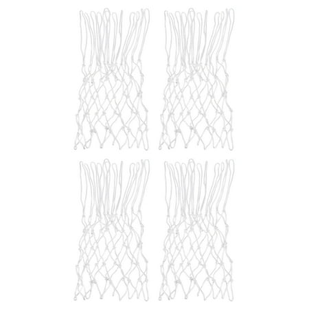 Uxcell 18.5" 3.5mm Polyester Basketball Hoop Rim Net Replacement, White 4 Pack