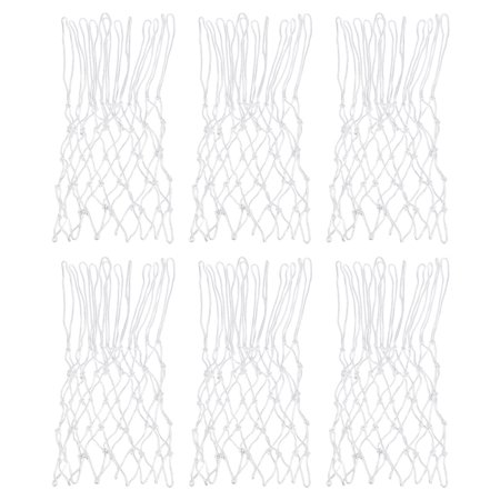 Uxcell 18.5" 3.5mm Polyester Basketball Hoop Rim Net Replacement, White 6 Pack