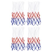Uxcell 18.5" 5.5mm Polyester Basketball Hoop Rim Net Replacement, White Red Blue 4 Pack